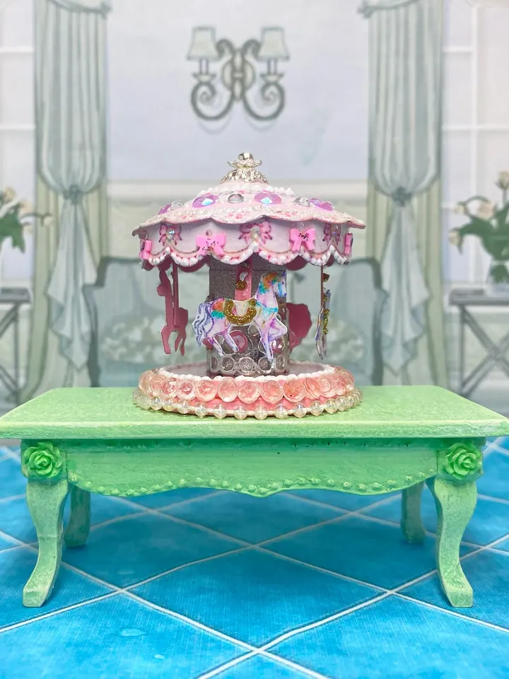 Carousel. puppet miniature. Dollhouse. Doll toy. 1:12.