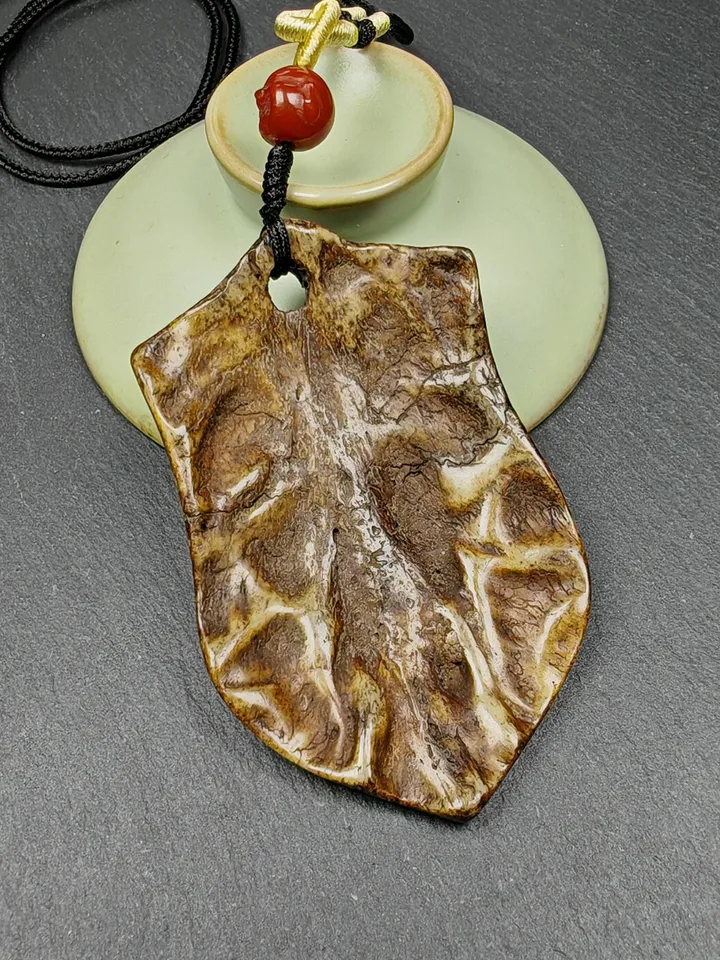 Authentic Citipati Master Pendant,Deer Skull Bone Kapala Protective Charm,Gandhanra Old Tibetan Amulet,Spiritual Necklace,70mm × 448mm