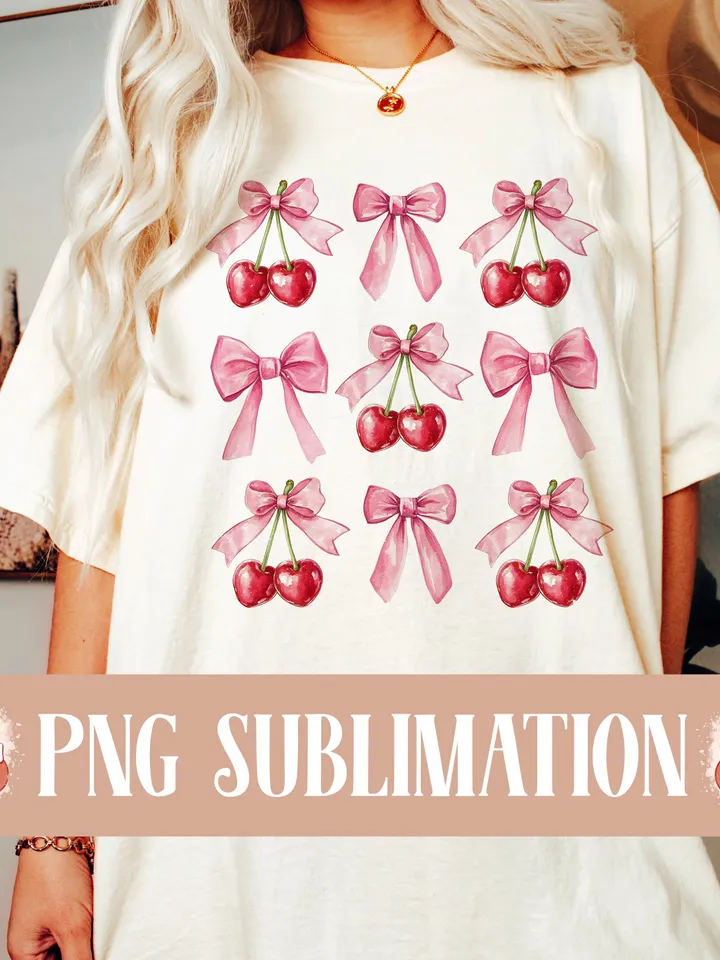 Cherry Png, Trendy Valentines png, Pink Bow png, Coquette Bow png, Valentine png, Aesthetic Png, Valentines Day png, Social Club png, Trendy