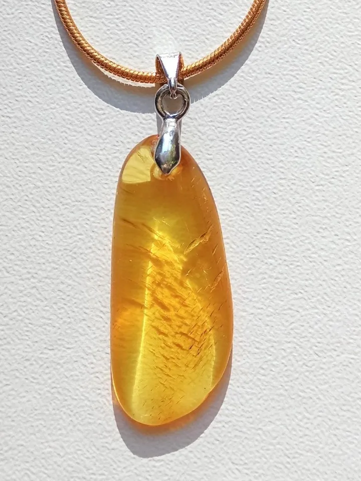 Yellow Amber Healing Stone Jewelry Pendant
Gold Tone Chain Necklace Gift For Girl Women Girlfriend. Evil Eye Protective Amulet Anti Anxiety
Natural Baltic Amber Jewelry