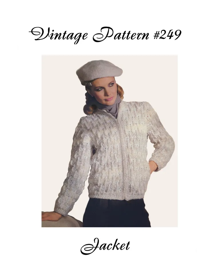 Vintage Crochet Pattern 249 Jacket Women