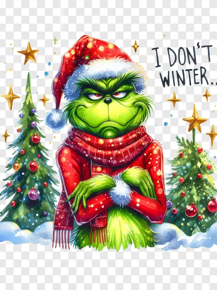 Merry Grinchmas png, I dont winter clipart, Xmas Holiday png, Merry Christmas png, Retro Christmas png, Christmas Movie png, Christmas png