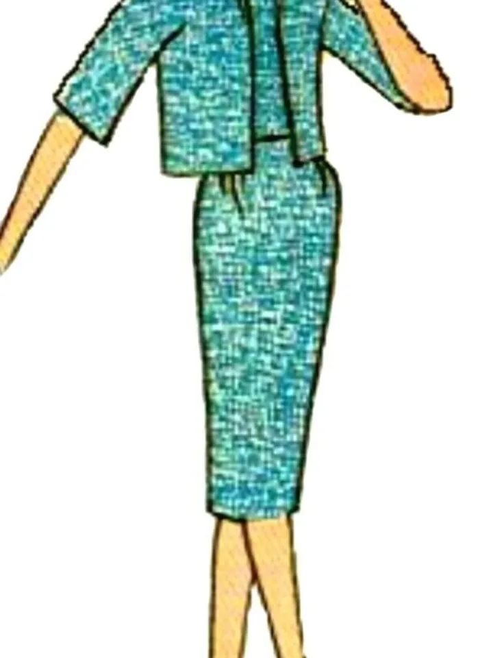 Barbie Vintage Sewing Pattern PDF Fashion Dolls size 11 1/2 inches Advance 3377
