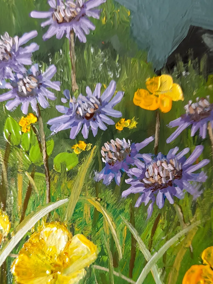An oil painting of a Rustic landscape