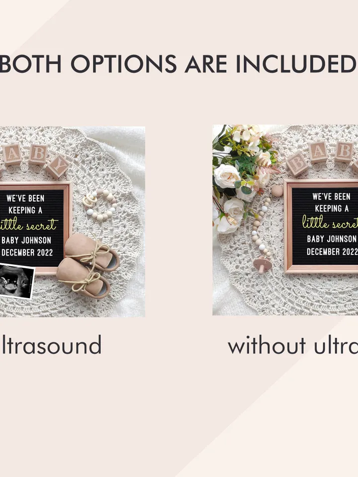 Pregnancy Announcement Digital Baby Announcement for Social Media, Editable Template Digital File