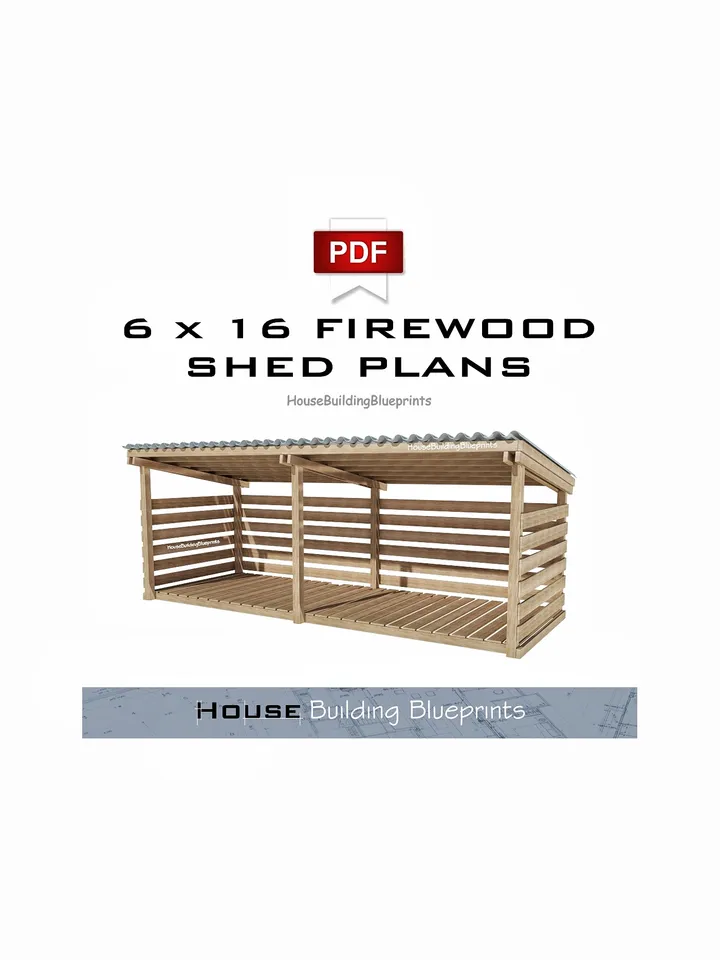 Diy 6 x 16 firewood shed plans for outdoor pdf. Timber frame shed plans for garden. Wooden backyard firewood shed storage plans.