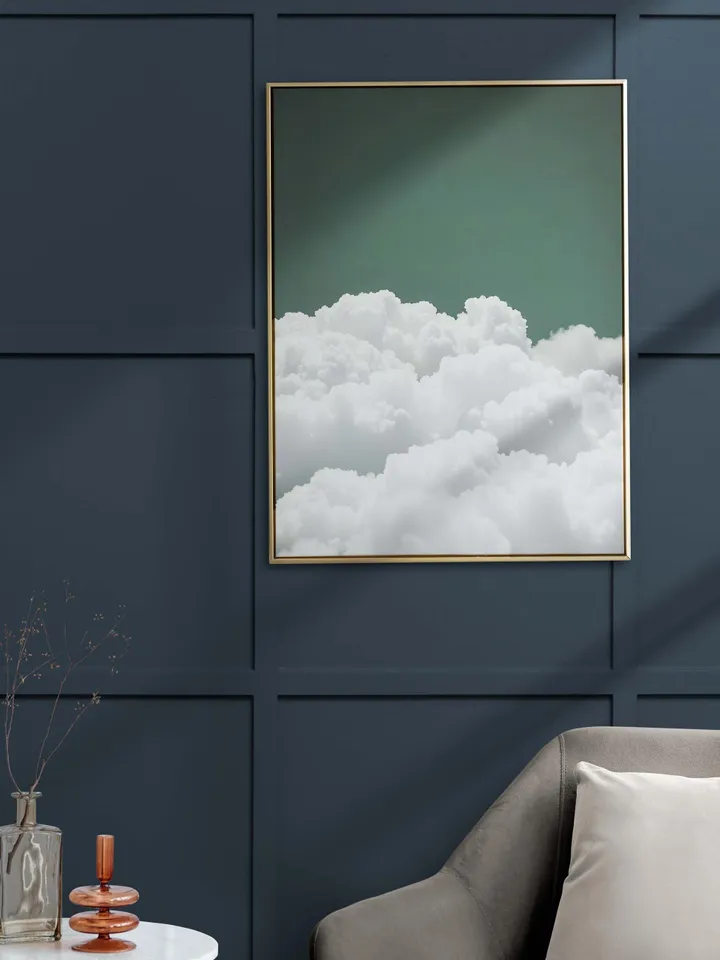 Emerald Green Cloud Wall Art Print, Bedroom Wall Decor Over the Bed Art, Above Bed Decor, Bedroom Decor, Abstract, Minimalist, Dark Green