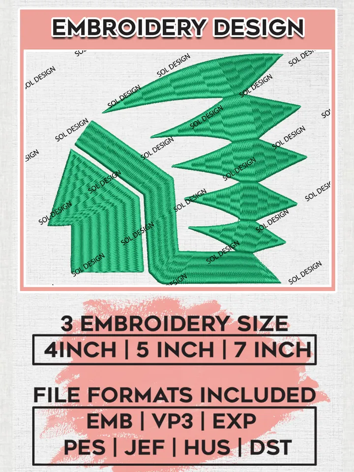 North Dakota Fighting Hawks Team Head Mascot Logo Embroidery Design Files, NCAA North Dakota Fighting Hawks Machine Embroidery, NCAA Teams, Game Day, 3 sizes, NCAA Machine embroidery designs, Digital Download