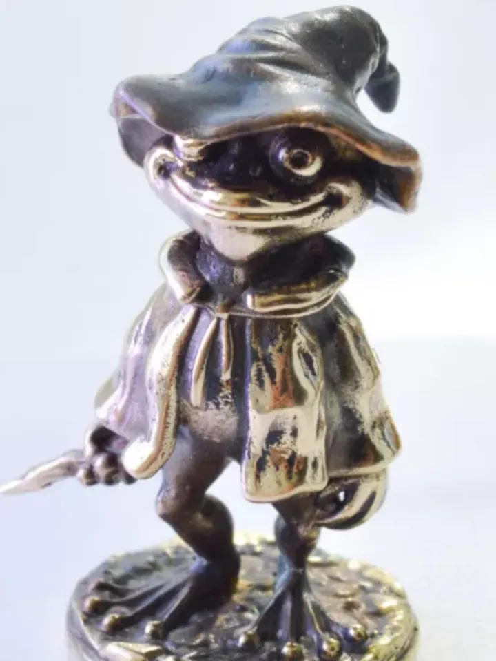 Frog - a wizard with a magic wand