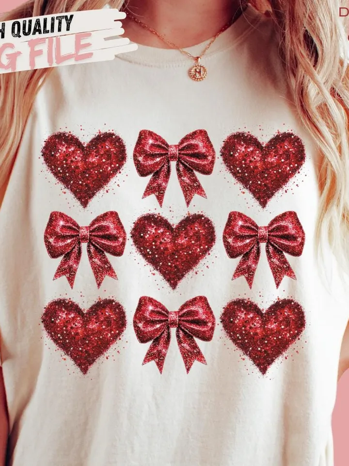 Coquette Glitter Valentine Heart Png, Valentine Png, Girls Valentine Png, Valentine Heart Png, Valentine Coquette Png, Valentines Mama Png