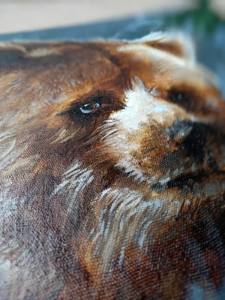 The Smiling Bear's Erysipelas. Oil, panel, 30x30cm 🐻