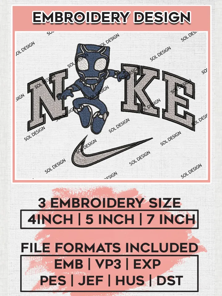 Ni.kee Black Panthers Jumping Embroidery Designs, Black Panthers Embroidery Files, Superhero Machine Embroidery Designs, Movie Characters Logo, Marvel Movie Machine Embroidery Design, Digital Download