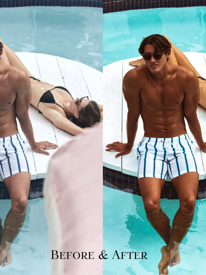 POOL Mobile Lightroom Presets, Pool Preset, Vacation presets, Bright mobile preset, Beach preset, Tanned skin preset