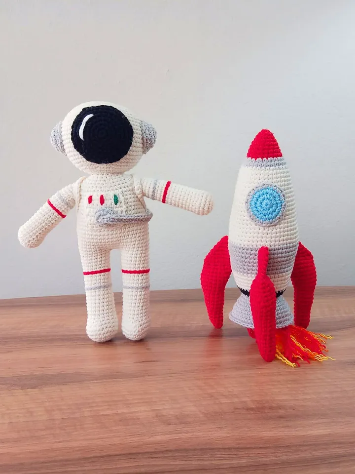 Crochet Astronaut Toy, Astronaut Baby Shower Gift, Spaceman Plush Toy, Astronaut Plushie, Space Gift For Him, Astronaut Birthday Gift