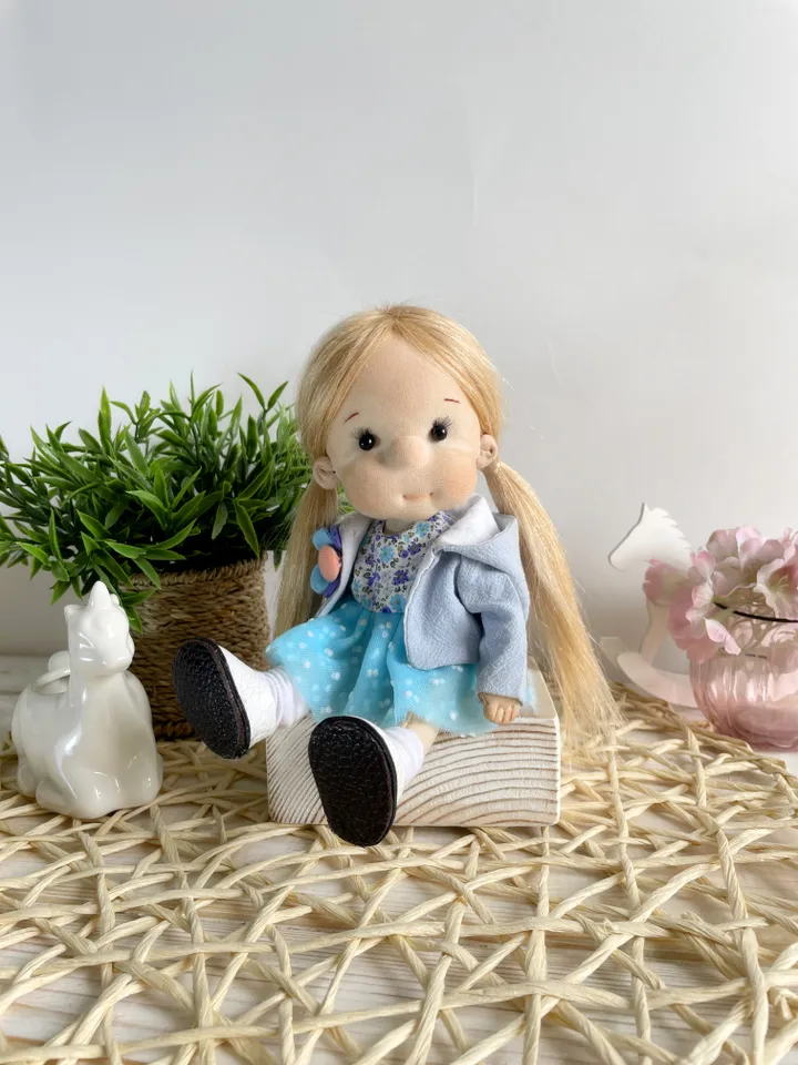 Handmade Textile Doll Art Doll Waldorf Doll Inspiration Birthday Gift for Girl