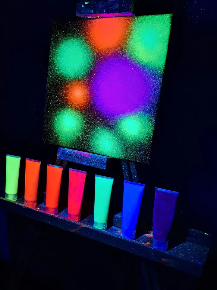 Fluorescent neon painting oil painting abstract modern art contemporary art on canvas