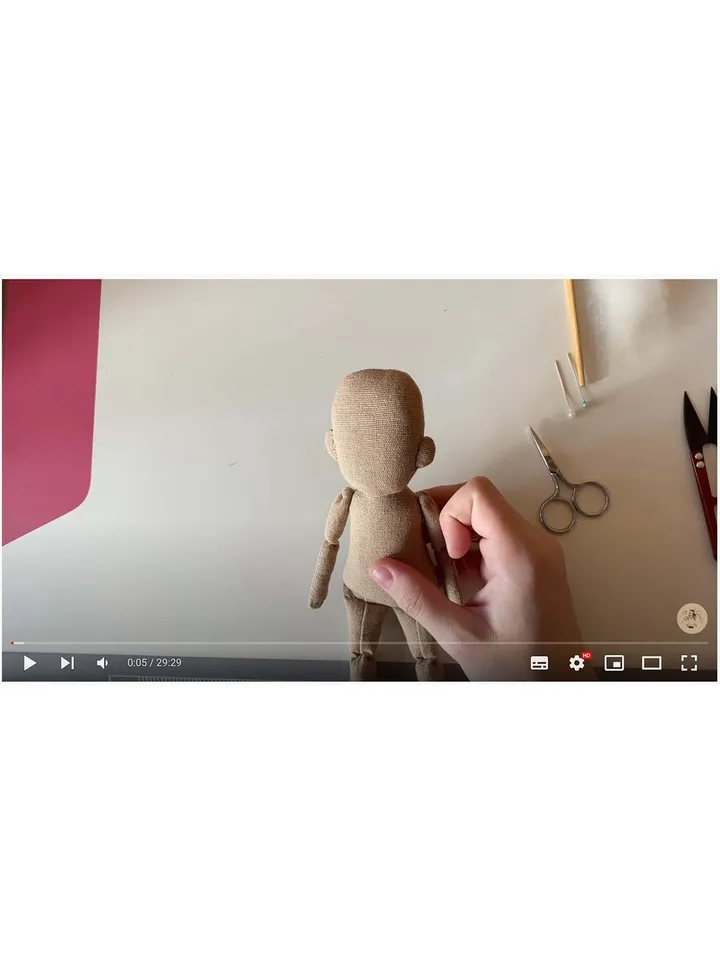 How to sew textile bodies for a male and female doll Eng