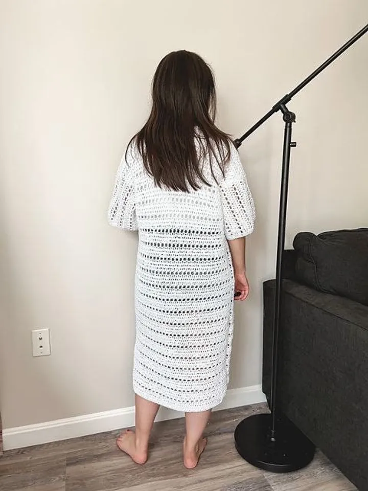 Summer cardigan crochet pattern, beach coverup crochet, kaftan crochet pattern size S/M, L/XL, 2XL/ 3XL.