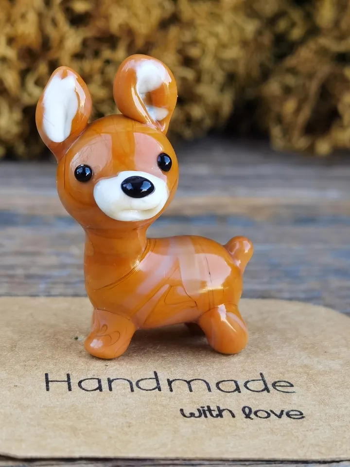 Deer ornaments miniature deer tiny glass animals reindeer figurine Christmas ornaments Glass deer decor deer gifts Car