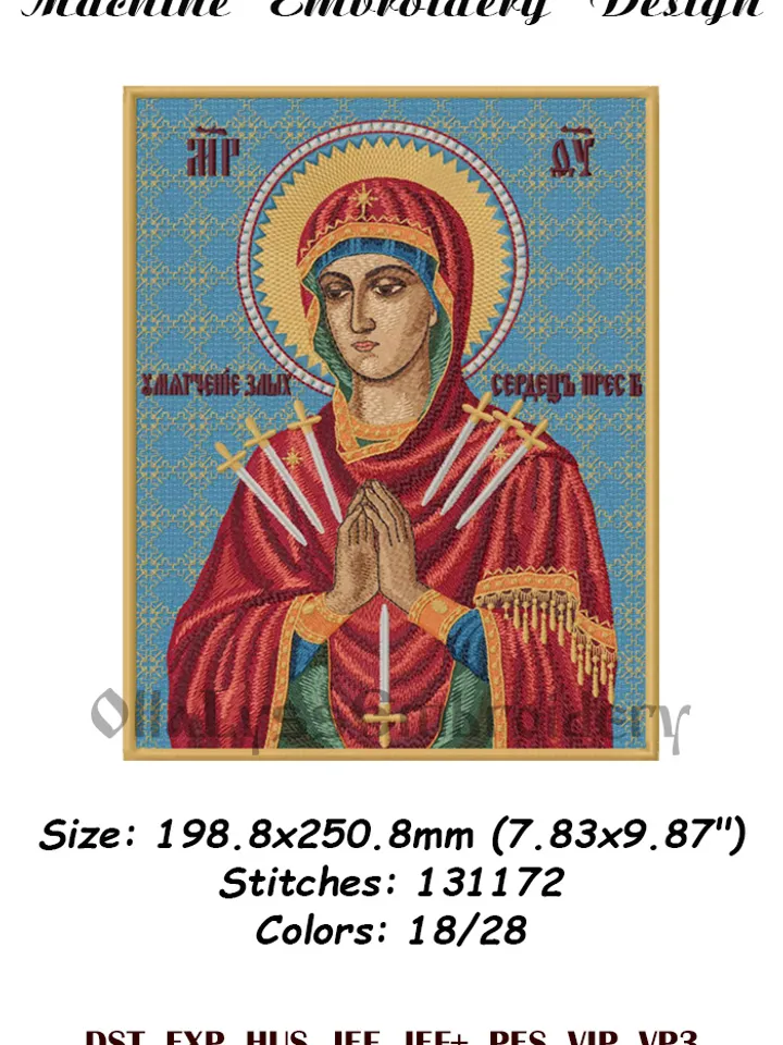 Softening Of Evil Hearts embroidery design