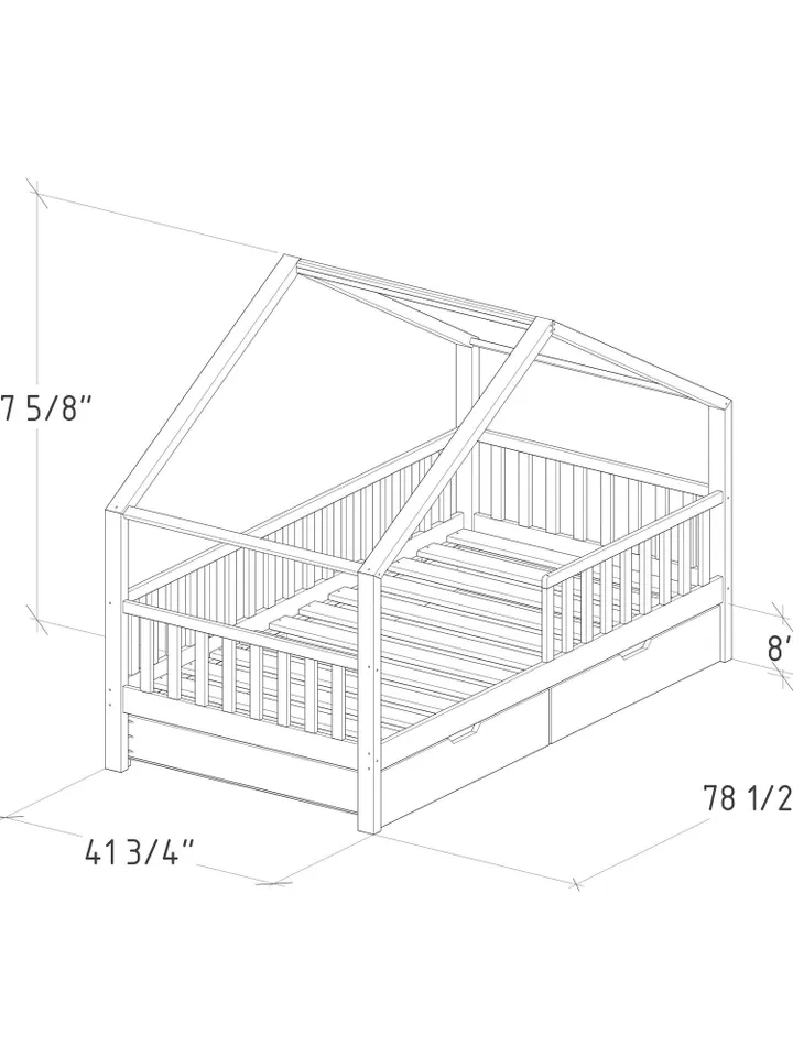 Twin Bed Plan, With Storage, PDF, DIY