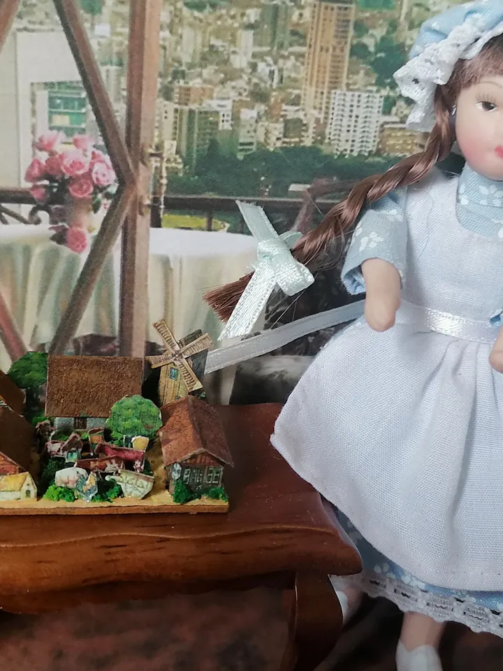 Dollhouse miniature. Small village.1:12 scale.