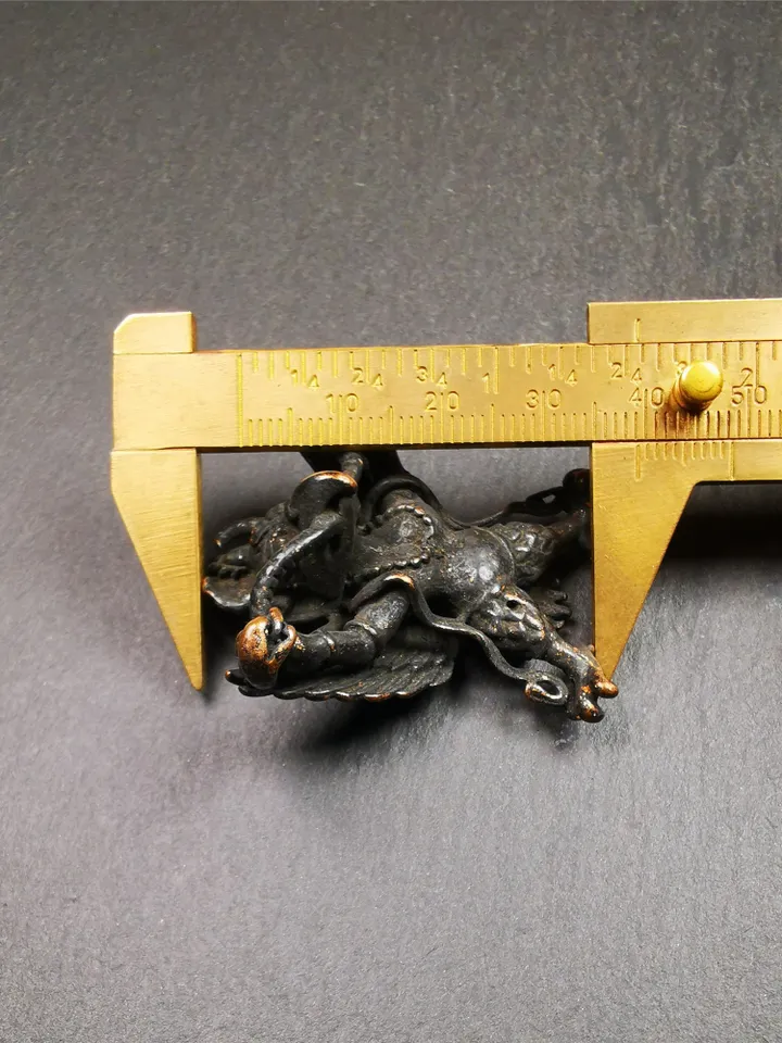 Gandhanra Antique Tibetan Buddhist Amulet Pendant,Garuda,Garula,Suparna,Golden-winged Bird,Made of Thokcha, 1.57"