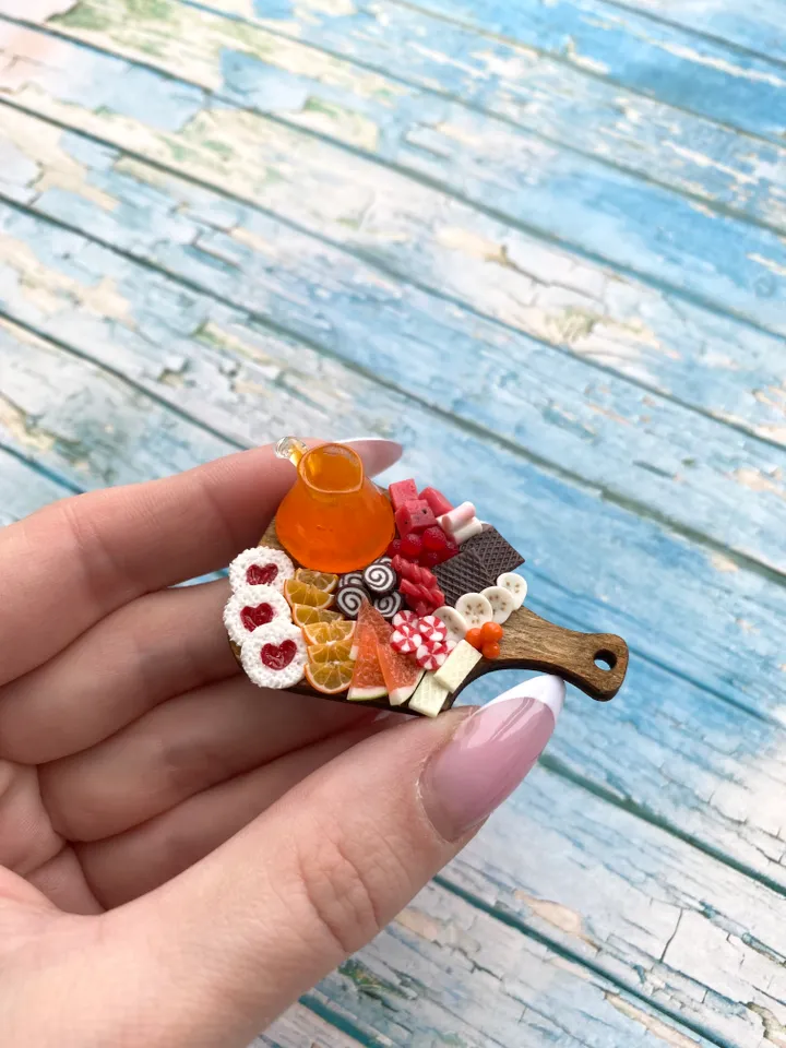 Miniature Sweet Charcuterie Board with Polymer clay Souvenir