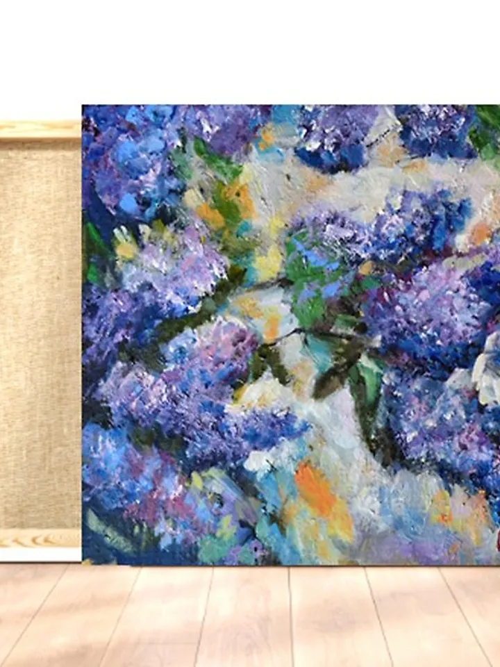 Lilac Painting Floral Original Art Lilac Flower Artwork