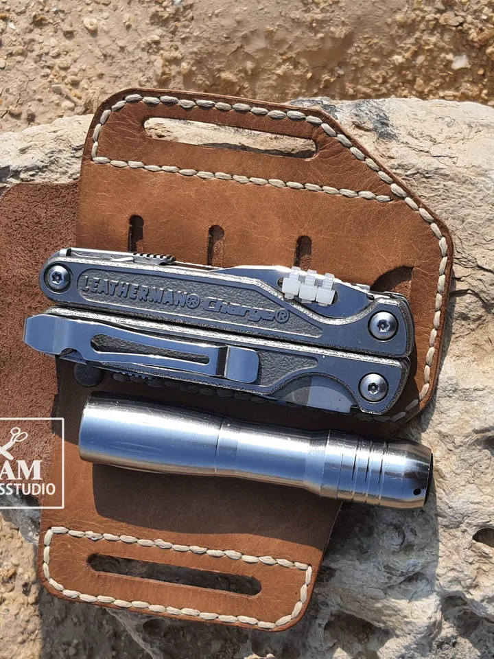 Leather man sheath,PDF Leather Multitool Belt Sheath Organizer, Leather Leatherman Wave, EDC Flashlight Holder multitool pouch PDF Fast&Easy
