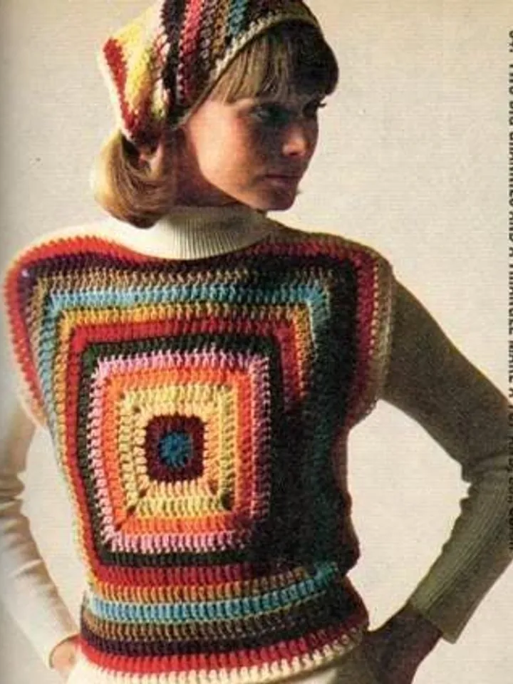 Crochet dress, dress granny squares, easy dress crochet pattern, dress sweater crochet