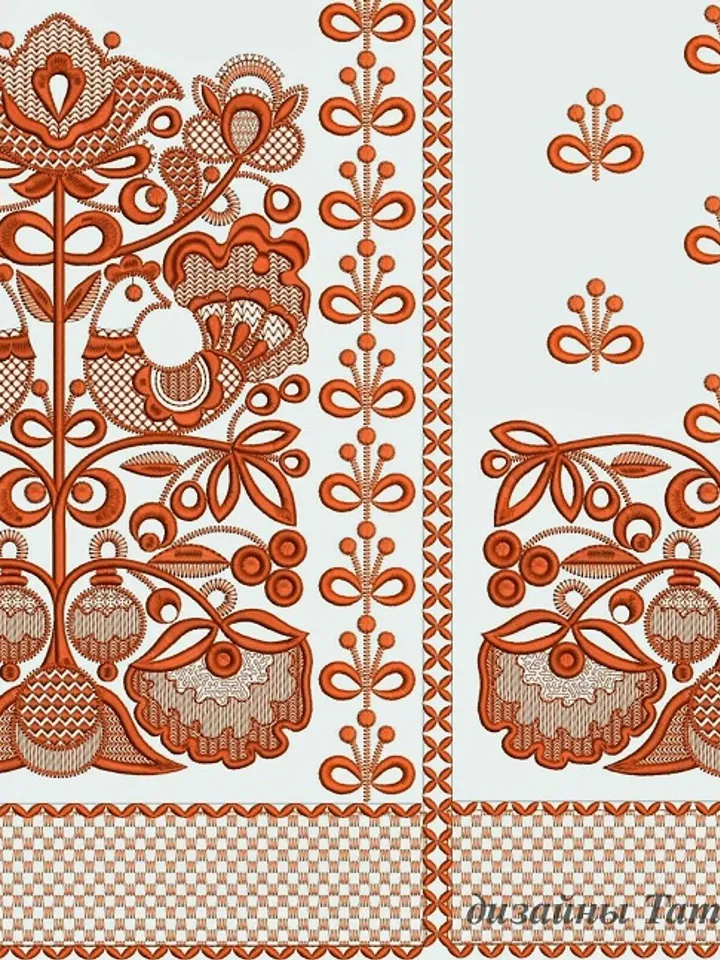 A "summer" set of designs for machine embroidery.
