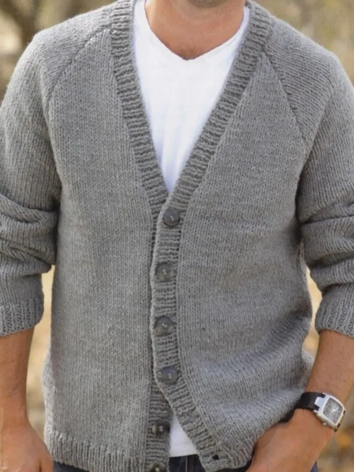 Knitting cardigan mens , easy knit cardigan , knitting pattern mens pdf mens chunky jacket