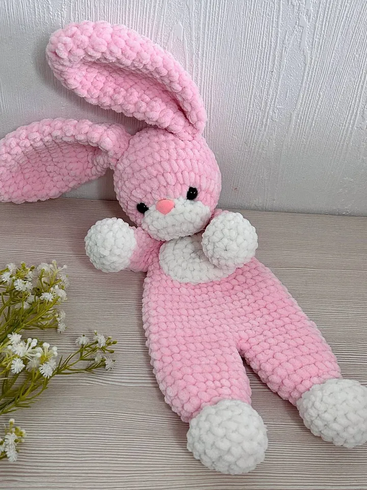 Crochet handmade bunny Crochet cuddle toy Crochet rabbit snuggler