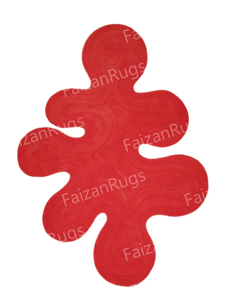 Buy Stunning Red Dune Handmade Wool Rug | Hand Tufted Rug 100 Wool For Living Room | Bed Room | Kids Room | Drawing Room |  In Any Size's
