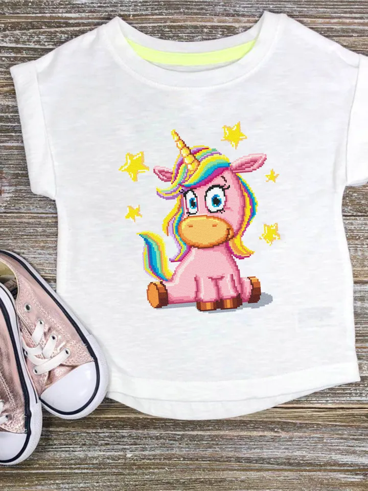 Rainbow unicorn cross stitch pattern download PDF Unicorn hand embroidery PDF, Funny baby animal cross stitch chart, Pink unicorn decor #K9