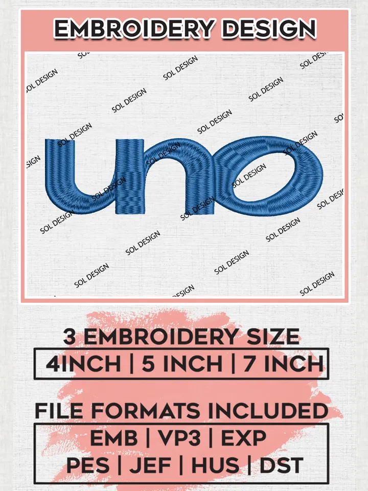 NCAA UNO Privateers Team Logo Embroidery Design Files, NCAA New Orleans Privateers Machine Embroidery, NCAA Teams, 3 sizes, NCAA Machine embroidery designs, Digital Download