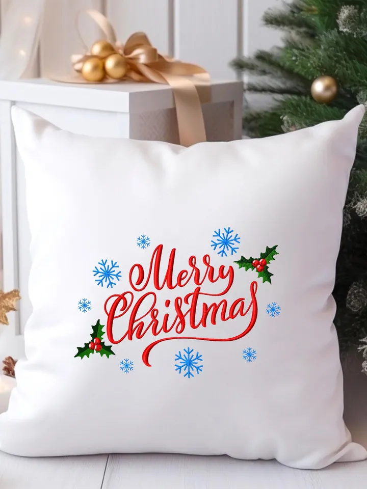 Merry Christmas embroidery design Machine embroidery pattern 5 size, Embroidery files christmas download, Snowflake embroidery digital #R36