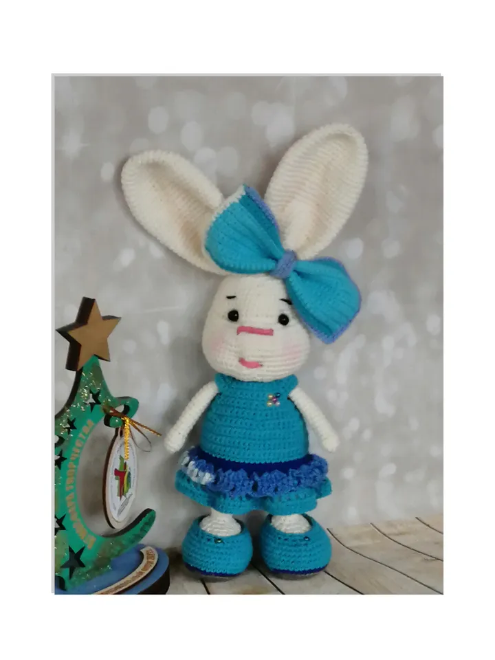 The Hare in blue, A stuffed bunny toy, stuffed toy, bunny