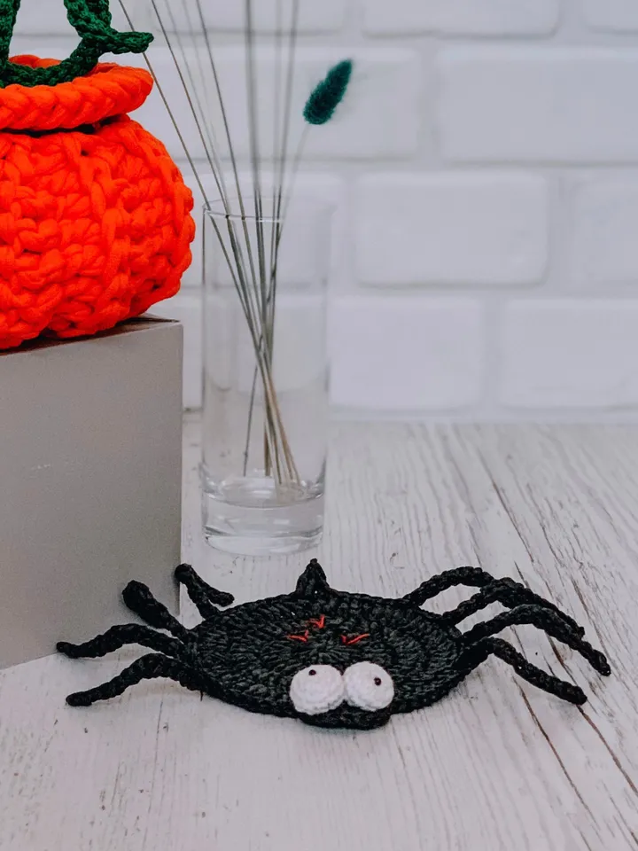 Crochet basket pumpkin and coaster PDF pattern, digital instant download