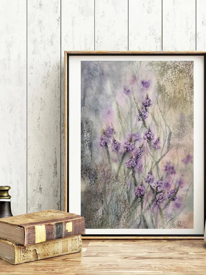 Wildflowers Painting Original Watercolor Flowers Wall Art Floral Artwork