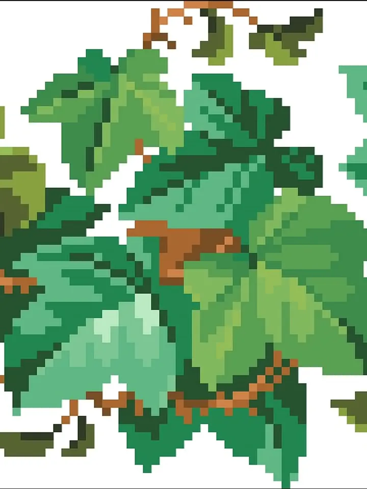 Antique Cross Stitch Pattern Ivy Counted Digital Download PDF