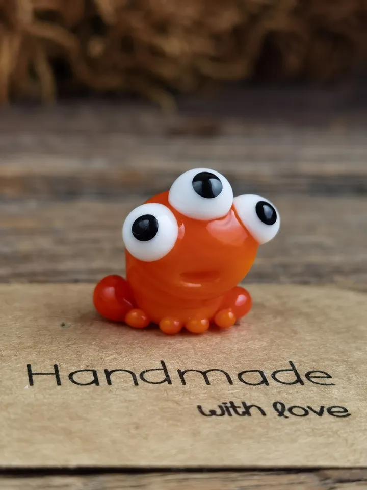 Tiny monster miniature, glass monster figurine, monster sculpture for terrarium decoration or fairy garden decor