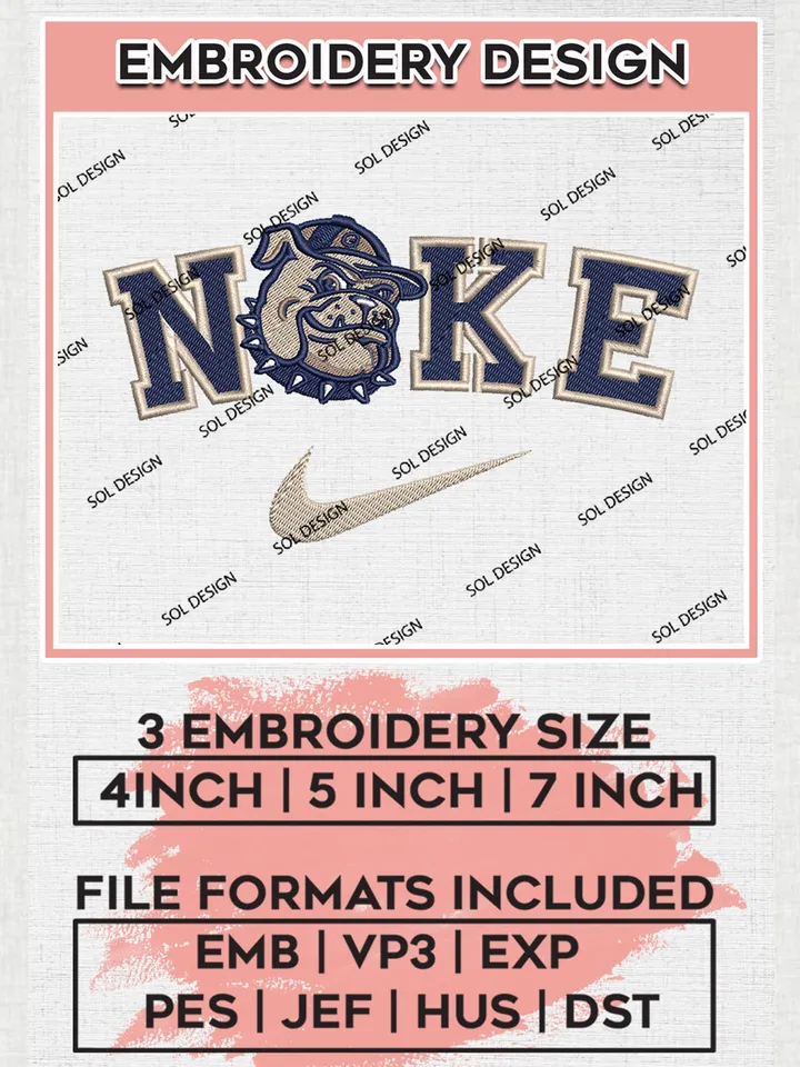 Nike Georgetown Hoyas Machine Embroidery Design, NCAA Georgetown Hoyas Embroidery Design Design files, NCAA Embroidery Designs, NCAA Machine Embroidery Designs, Digital Download