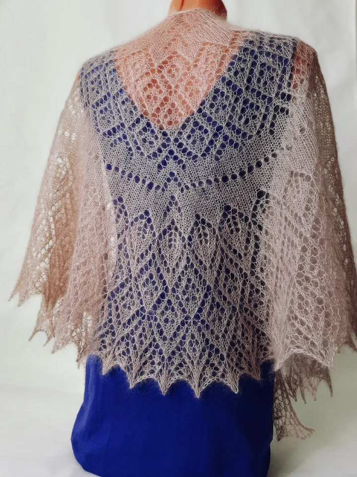 Iberis Fichu Knitting Pattern Small Crescent Shawl