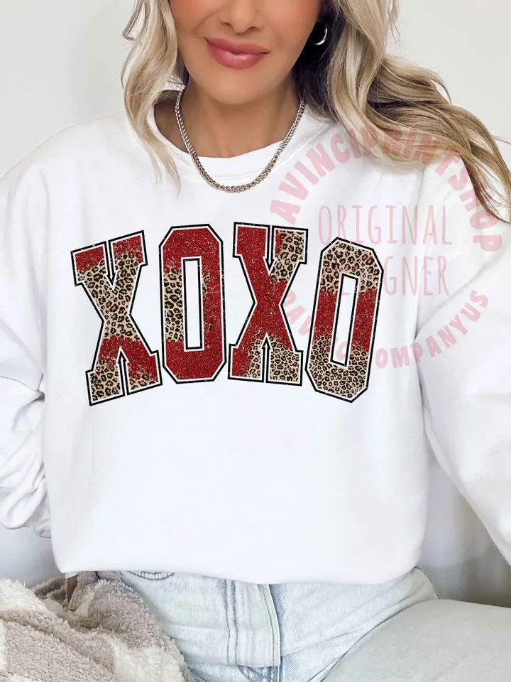 Xoxo Leopard Cheetah Valentine's Day PNG, Valentines png, Xoxo png, Xoxo Sublimation, Leopard Valentines, Valentines shirt, Love, png files