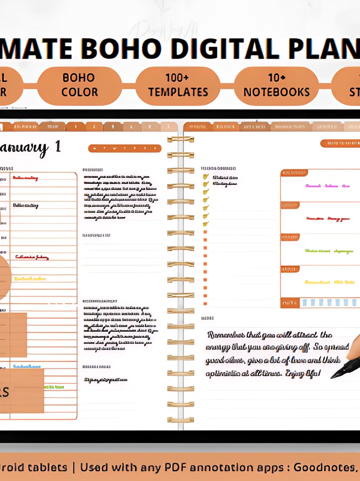 Boho Digital Planner Bundle