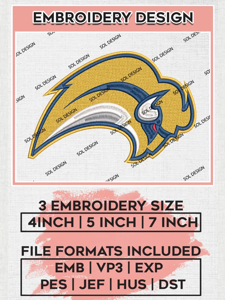 NHL Buffalo Sabres Hockey Team Head Mascot Logo Embroidery Design, NHL Buffalo Sabres Logo Embroidery Files, Hockey Team Machine Embroidery, Machine Embroidery Design