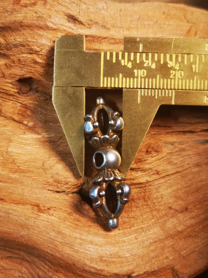 Gandhanra Handmade Tibetan Amulet,Big Vajra Pendant, Mala Marker Bead Accessories, Made of Cold Iron