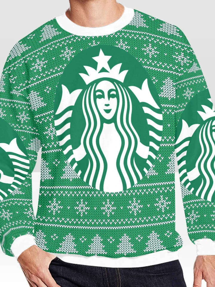 Starbucks Ugly Christmas Sweater, Christmas Sweatshirt